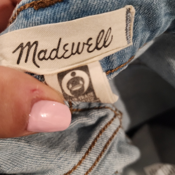 Madewell Faded Light Blue Wide-Leg Jeans - Picture 4 of 5